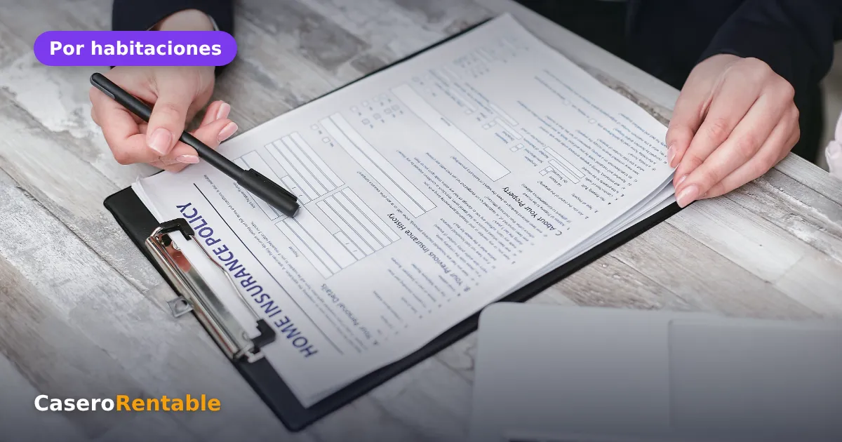 Persona revisando un documento sobre una carpeta con pinza, junto a un portátil