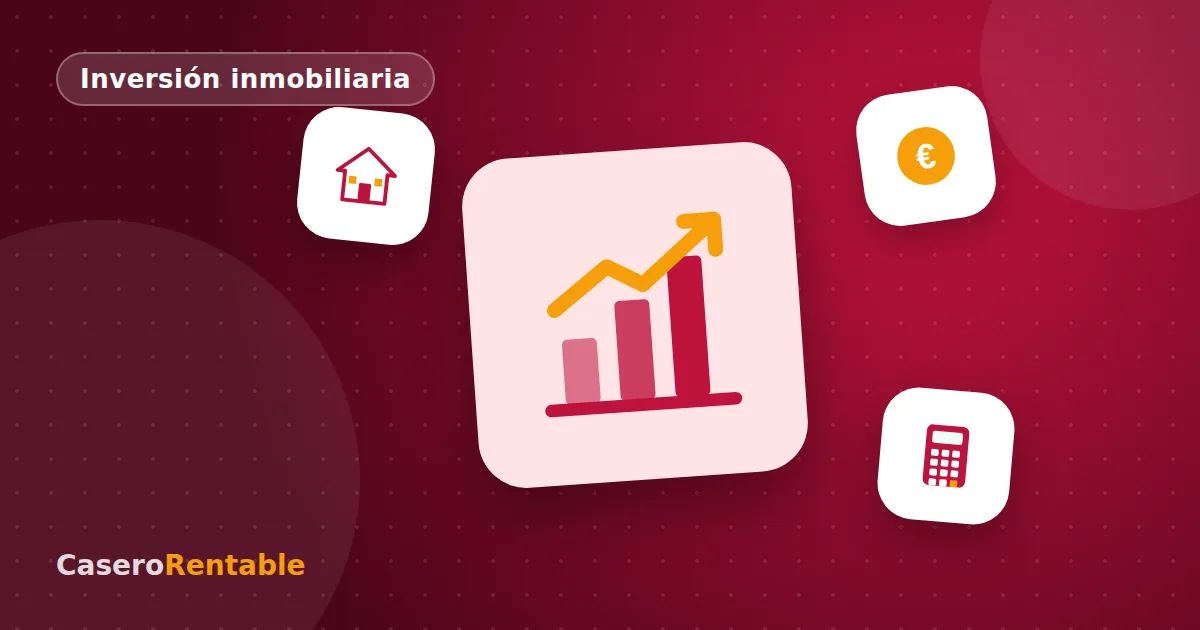 Ilustración de un gráfico de crecimiento con una casa y un euro