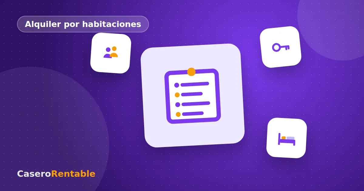 Ilustración de un tablón con una lista de normas y varias llaves